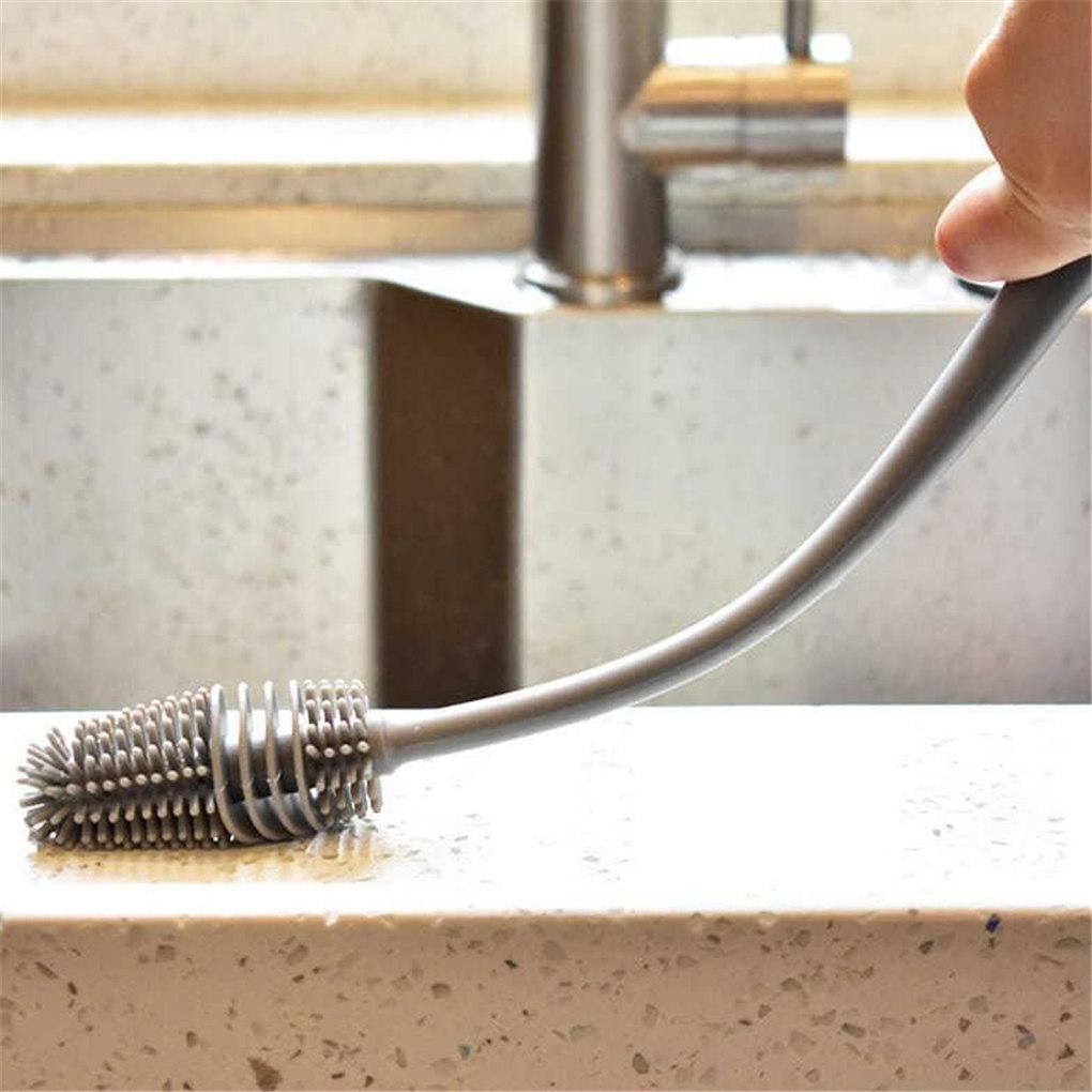 Baby Bottle Brush Washing Dish Scrubber Flexible Glass Cup Scrubbing Tool