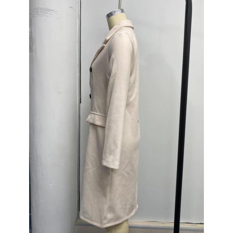 Women's Vintage Casual lattice Print Autumn Winter Long Sleeve POLO Neck Jackets & Coats