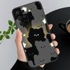 Phone Case For Samsung A55 A16 A56 A36 A35 A15 A53 A54 A33 A34 A25 A05S A52 A52S A14 A26 A71 Cartoon Black Cats