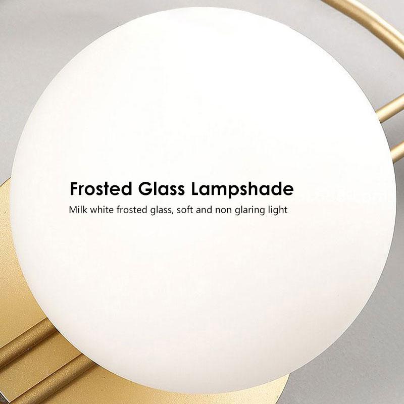 Black Gold LED Wall Lamps with G9 Light Bulb for Bedside Bedroom Frosted Glass Ball LED Wall Lights Wall Sconce Decor for Aisle