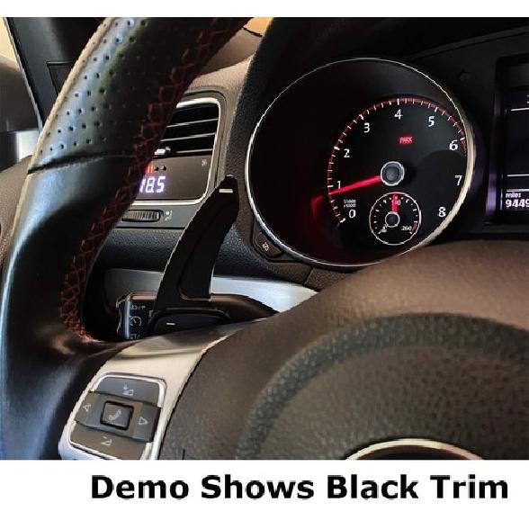 "Forged Carbon" Large Steering Wheel Paddle Shifters For VW MK6 Golf GTi Jetta