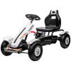 Pedal go-kart for children seat adjustable to 3 positions handbrake children 5 to 12 years white black