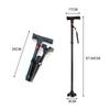Multifunctional Folding Cane Portable Smart Four-base LED Light Alarm Function Lighting Anti-slip Cane for The Elderly Hiking