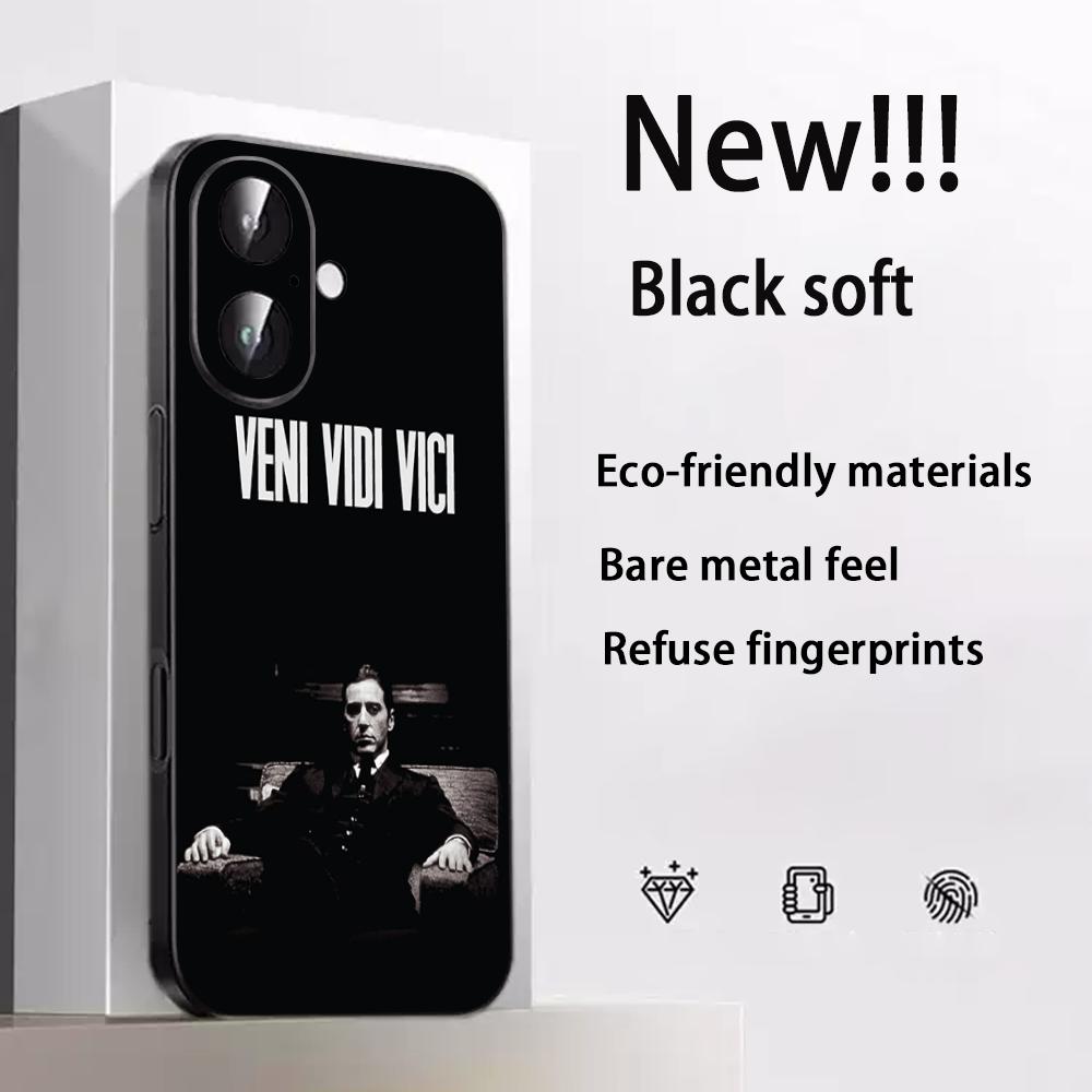 The godfather Classic movie posters Phone Case For iPhone 17 16 e 15 14 13 12 Plus Mini Pro Max Soft black Shockproof Cover