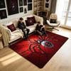 Spider Web Kids Area Rug,Black Spider Arachnid Insect Animals Indoor Floor Mat Entrance Rug for Boys Man Girls Women,Halloween Gothic Non Sl