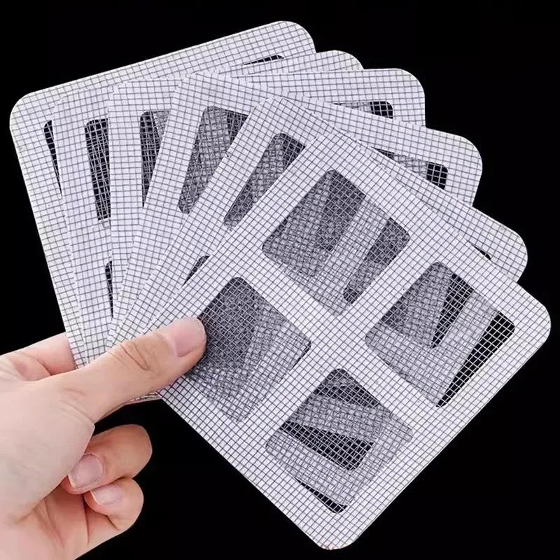 Jednorázový lapač vlasů do odtoku Síťka Protiblokovací Sprchový Koupelnový Filtr Zátka Podlahové Vpusti Nálepka Záplata na opravu okenní sítě