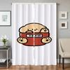 Home Interior Kitchen Curtains for Living Room 2 Pieces Blackout Curtains Door Curtain Cute Animals Partition Bedroom Decoration