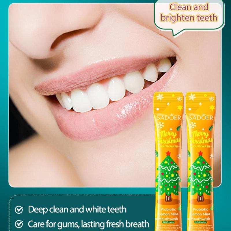 Christmas Probiotic Mouthwash Strip 10ml SADOER Lemon Mint Manufacturer