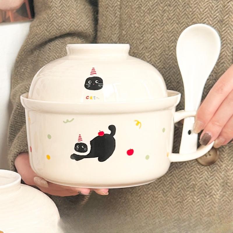 Balloon Dog Ceramic Instant Noodle Bowl