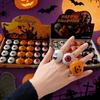 Halloween LED Rings, Light Up Finger Rings Toy for Kids Adults, Spooky Pumpkin Ghost Eyeball Luminous Rings for Party Favors Treats Goodie Bag Filler