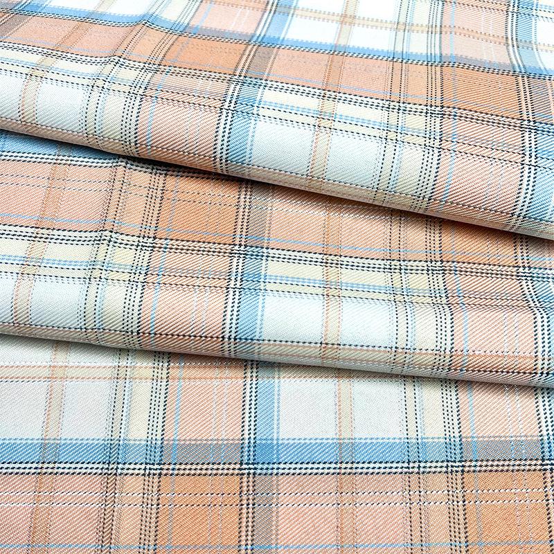 New Plaid Polyester Yarn-Dyed Fabric with Gold & Silver Threads for DIY Pleated Skirts