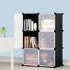 Modular Plastic Bookcase with Doors - Modern Simple Design