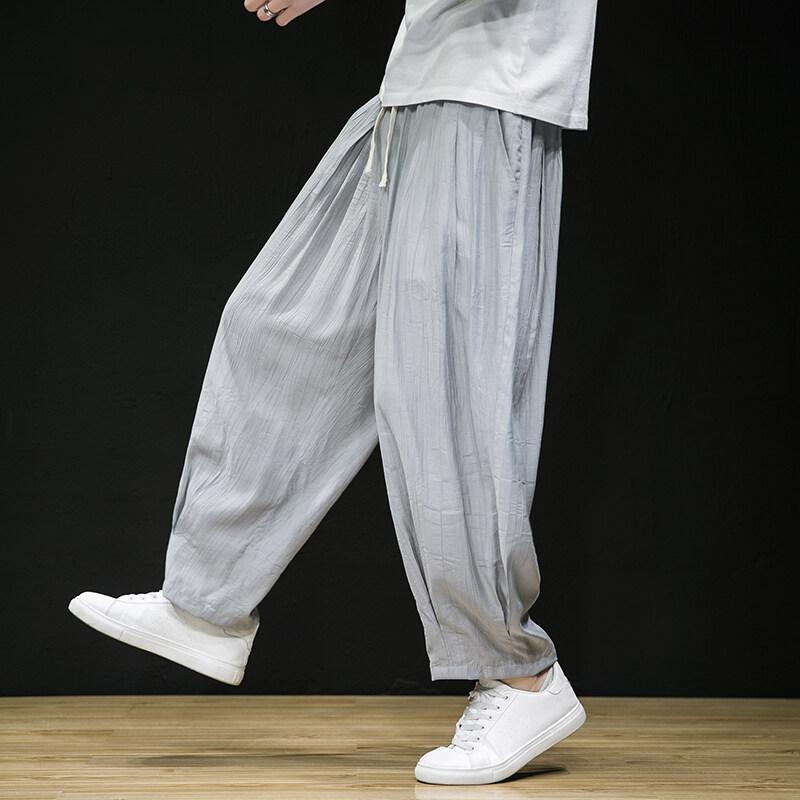 

Весна 2025 г. Мужские уличные брюки-шаровары Мужские свободные винтажные брюки Мужские спортивные штаны в китайском стиле Мужские повседневные брюки XL