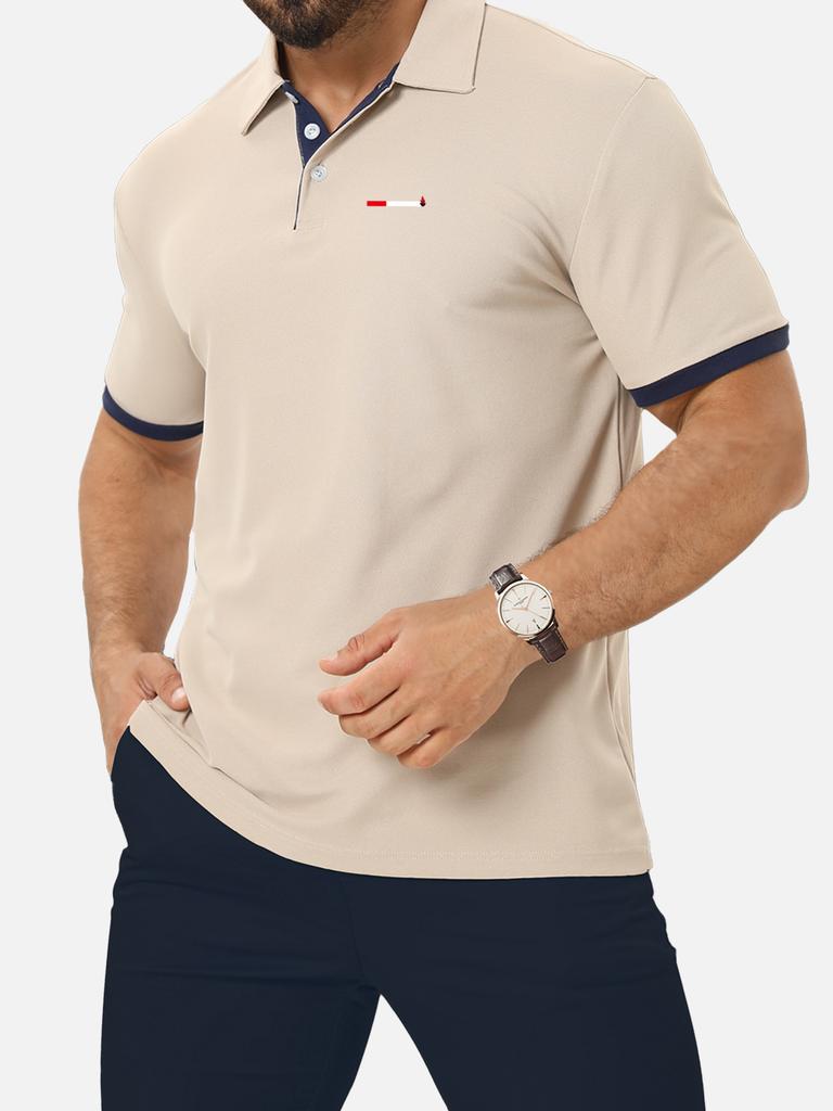 Men's Polo Shirts Short Sleeve - Shirts for Men's Regular-Fit, Casual Athletic Collared T-Shirts Black