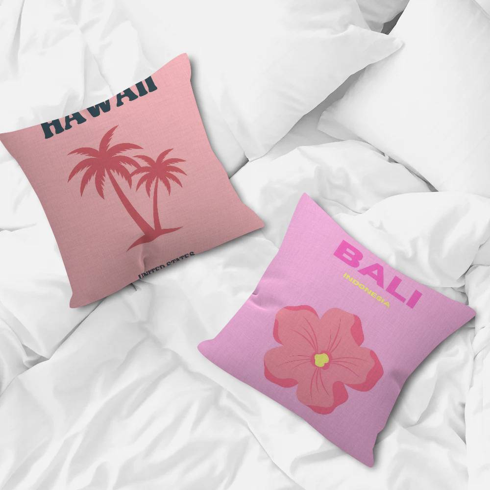 Miami Beach Ibiza Capri Bondi Mykonos Pillow Gifts Home Office Furnishings Bedroom Sofa Car Cushion Cover Case 45X45Cm