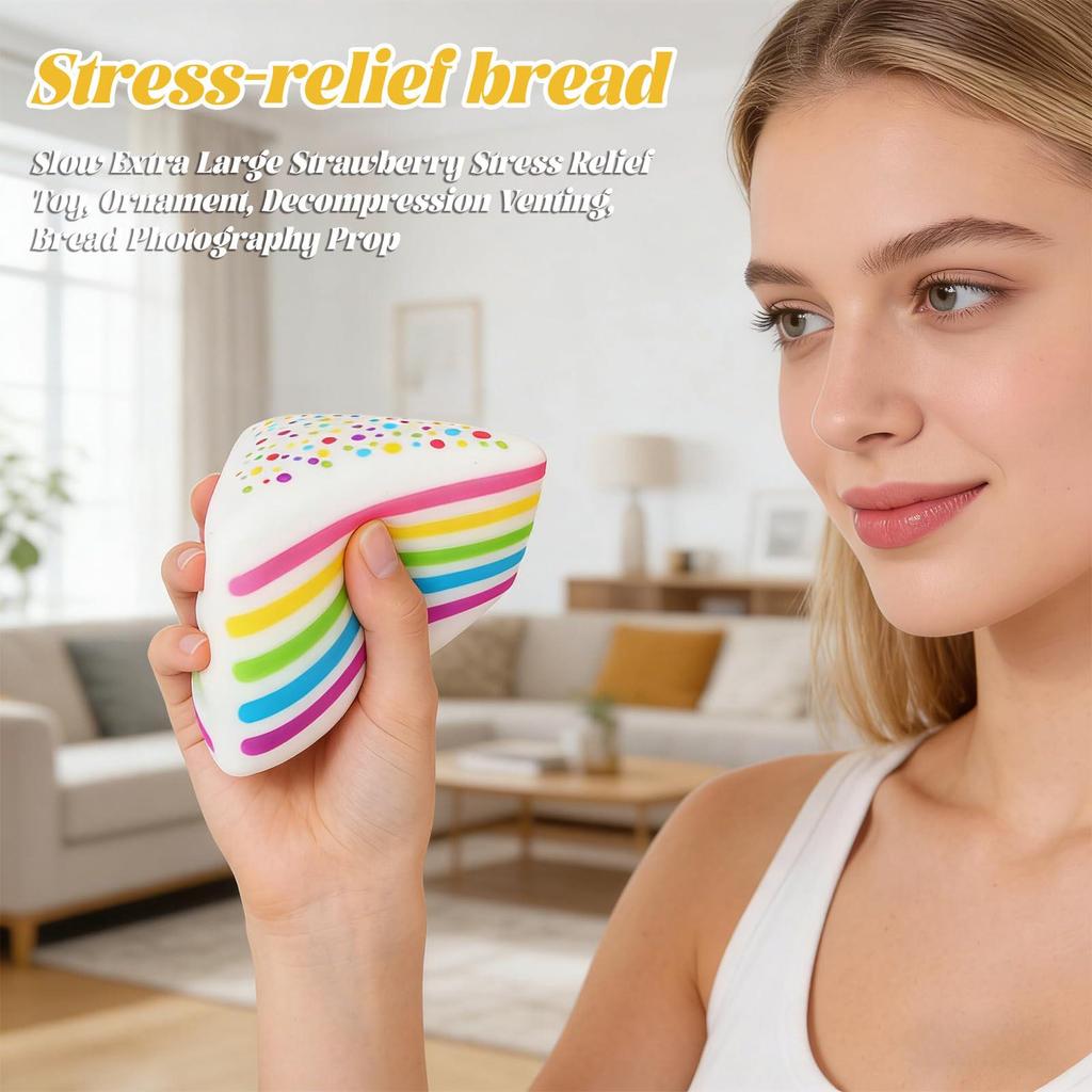 Dumpling Squishy Rainbow Layer Cake Toy Dessert Soft Toys For Teens & Adults Fun Novelty Gift For Birthdays Squish Dumplings
