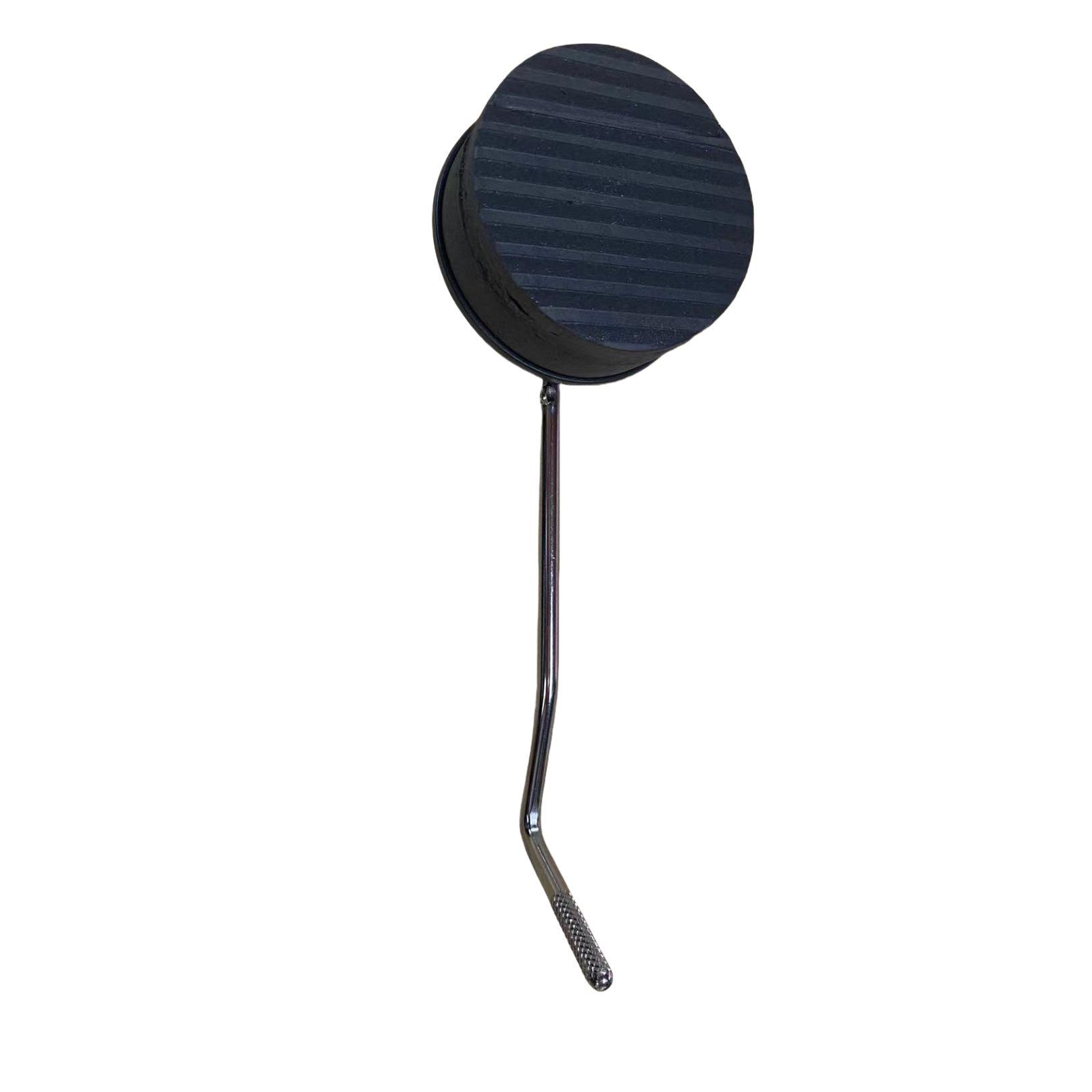 Electronic Drum Rack with Simulated Bass Drum, Practice Pad, Silent Jazz Foot Pedal, Cotton Beater, and Bent Rod.