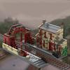 Non-Toxic Moc Hogsmeaded Railway Train Station Philosopher'S Stone Building Blocks Compatible 76423 Extension Bricks Diy Toy Children Gift