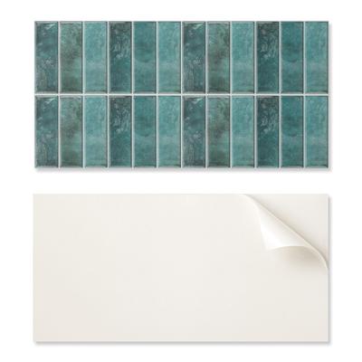 Printed Vinyl Wall Tiles for Dining Room Chic Rectangular Tiles 10x40x20 Cm