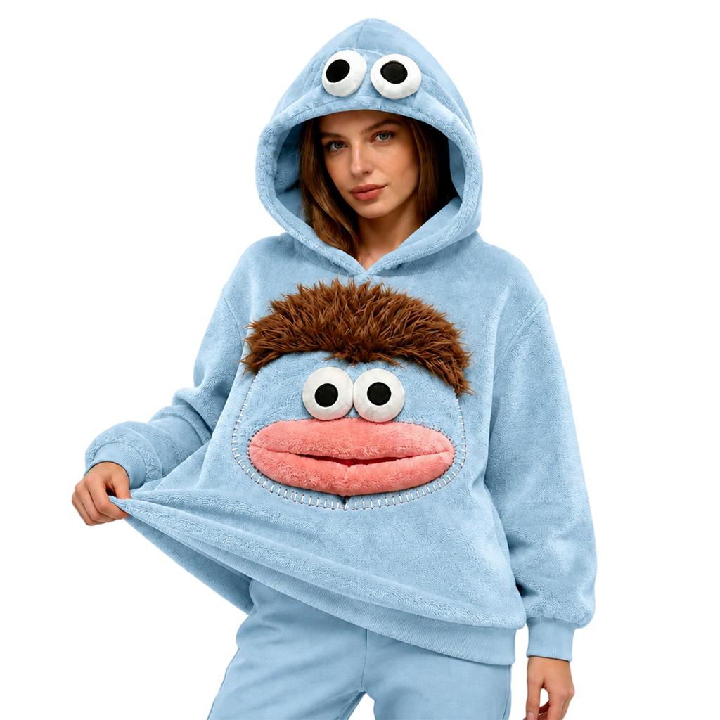 Funny Halloween Hooded Pajamas for Adults with
