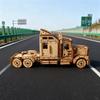 DIY American Truck, 3D Wooden Puzzle Craft Kit, Handmade Model Kit, Hands-On Activity Table Decoration, Birthday or Christmas Gi