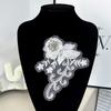Stage Performance Costume Accessories White Three-Dimensional Sequins Embroidery Lace Diy Accessories Flower Decals
