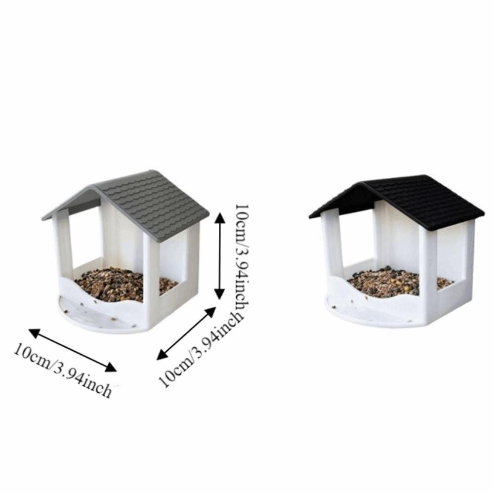 Rainproof Wall Hanging Bird Feeder Waterproof Bird Food Container Wild Bird Feeder  Window