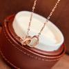 Korean Style Crown Heart Necklace - Light Luxury Niche Collarbone Chain for Women, Best Friend Gift