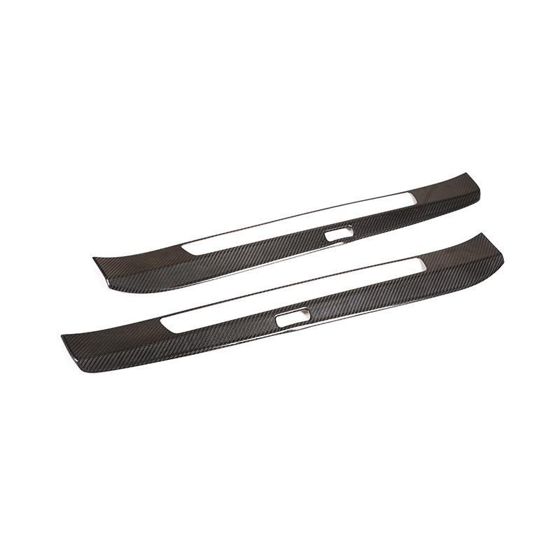For Porsche 911 992 2019-2026 Real Carbon Fiber Outer Door Sill Dedicated Welcome Pedal Cover Scuff Plate Interior Accessories