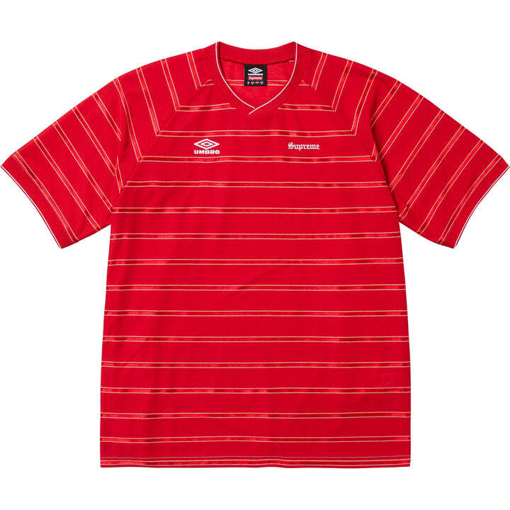 Supreme Umbro Stripe Soccer Jersey Red XL