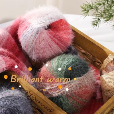 100g/klubíčko Gradientní Vlna Mohair Příze Háčkovací Vlna Nit Ruční Pletení Čepice Šály Šály Bundy DIY Pletené Výrobky
