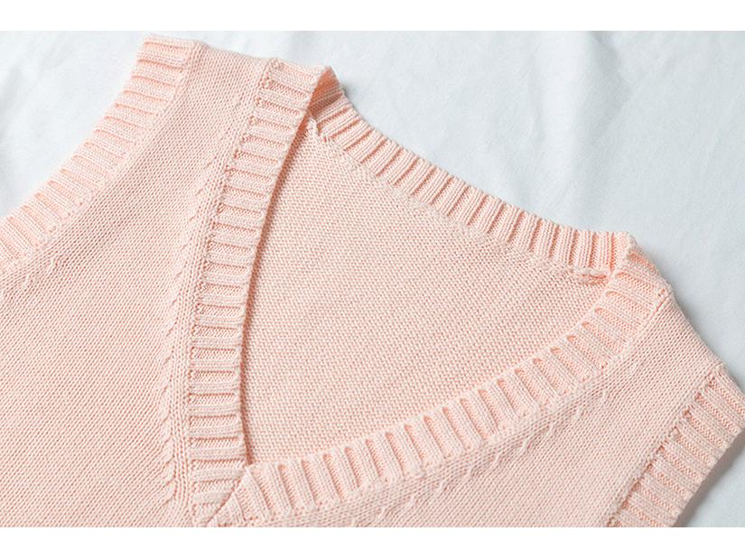 Chaleco Japonés de Punto con Cuello en V de 21 Colores: Prendas de punto Otoño/Invierno