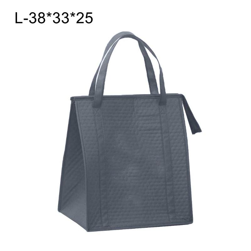 Large Insulated Reusable Grocery Bag With Zipper & Front Pocket, Keep Cool/Warm For Hours For Camping Picnic, Fishing, Shopping