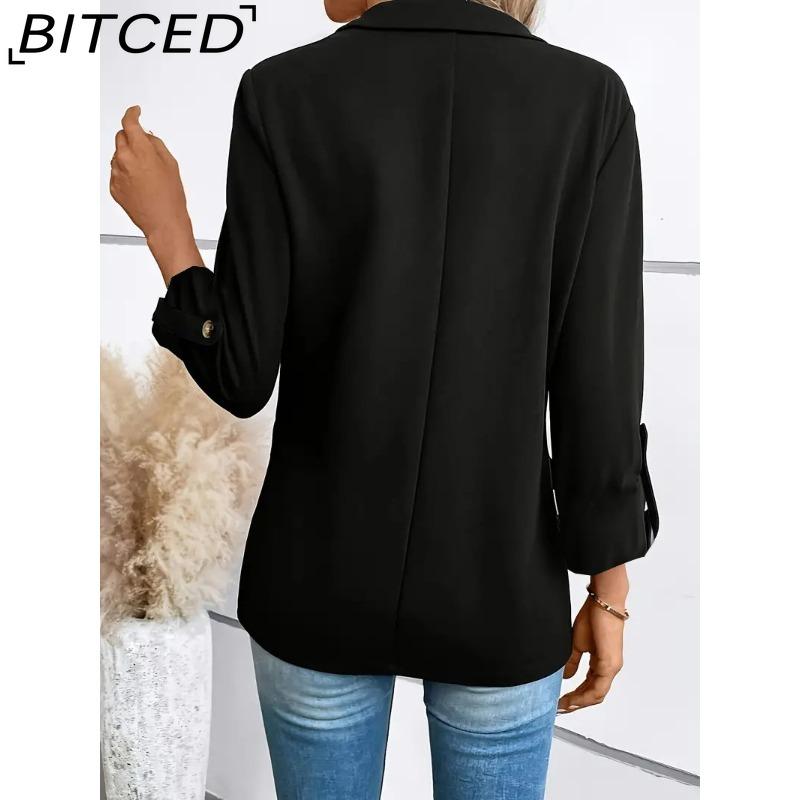 BITCED Autumn/Winter Fashion Solid-Colour Versatile Long-Sleeved Blazer for Women