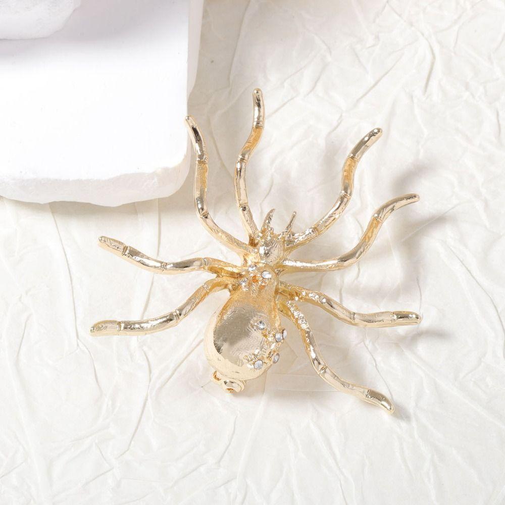 Brooch Exaggerated Spider Jewelry Set Pin Insect Ear Studs Vintage Spider Necklace  Party