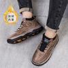 New men's shoes autumn and winter leather fashion warm casual shoes outdoor platform hiking hiking shoes
