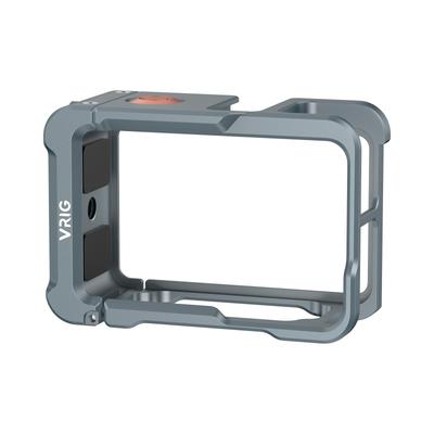 VRIG Cage for DJI Action 5 Aluminum Frame Camera Action Camera Protective Case with Cold Shoe and Shutter Osmo Action Accessories Pro/4/3, Mount,
