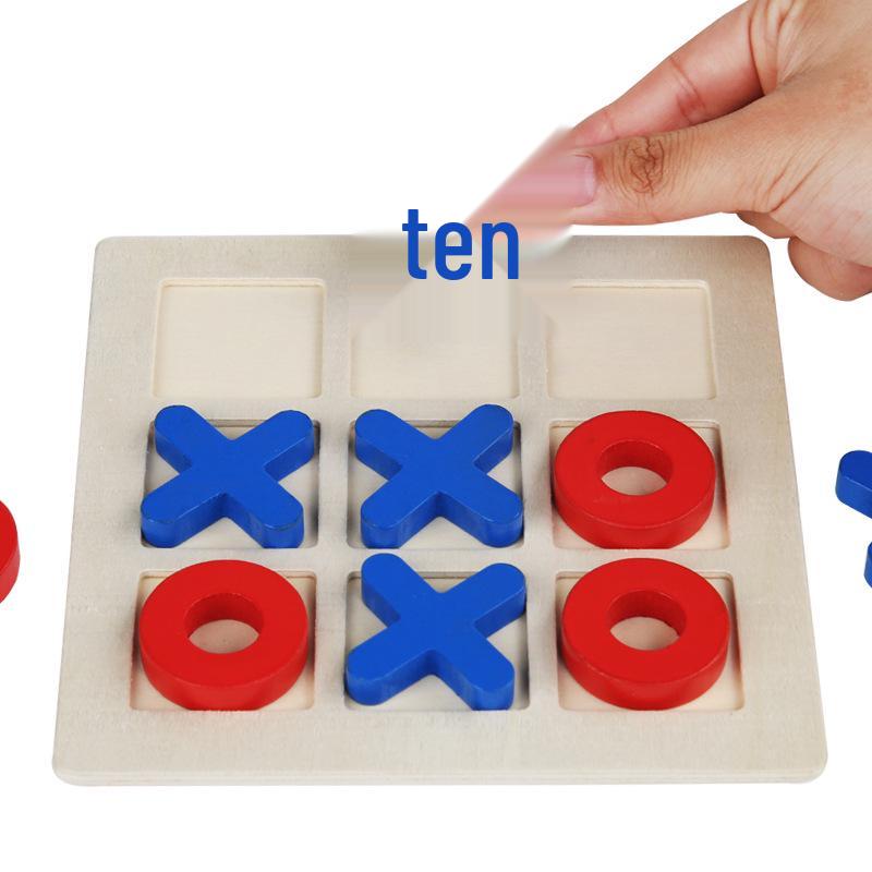 Wooden Tic-Tac-Toe Educational Game for Kids - Enhance Logical Thinking and Enjoy Entertaining Battles