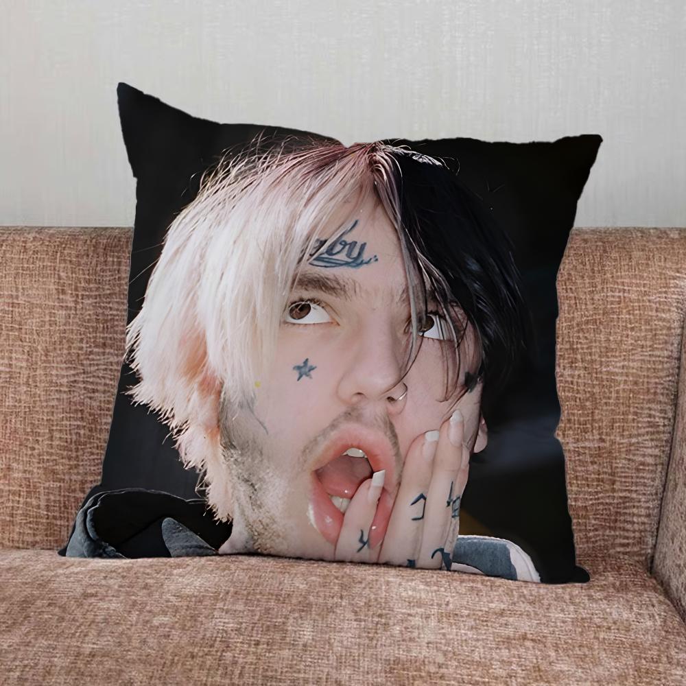L-Lil Peep Cry Baby Pillow Case For Home Bedroom Car Office Decoration Living Room Sofa Cushion Cover Suitable