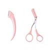Crescent Eyebrow Razor & Safety Trimming Scissors Set with Comb