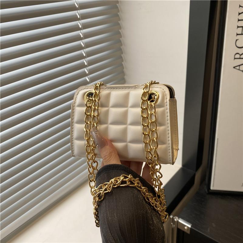 New Mini Square Bag Trendy Exquisite Solid Color Fashionable Simple Chain Shoulder Messenger Bag Women's Bag
