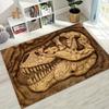 Ancient Creatures Dinosaur Ammonite Fossil Art Rug for Bedroom Living Room Sofa Home Doormat Decor,Large Kids Non-slip Floor Mat
