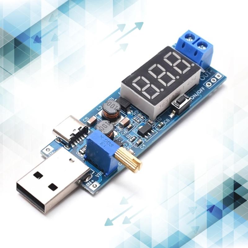 USB Boost Power Supply Module with Adjustable Output DC1.2V to 24V Overcurrent Protections for DIY Applications