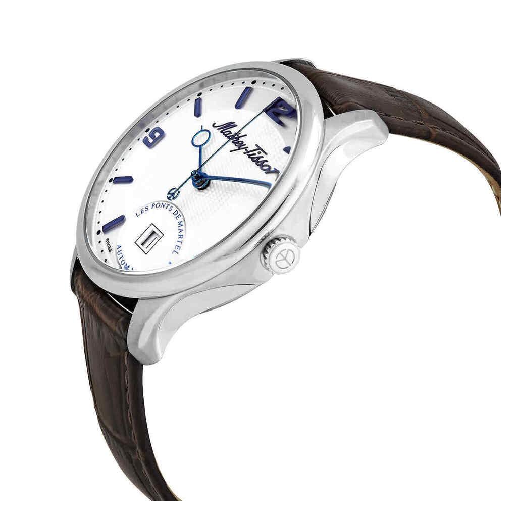 Mathey-Tissot Edmond Limited Edition Automatic 3D Leather Strap White Dial AC1886AI Men's Watch