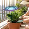 Ombrello a Forma di Fiore per Piante Copertura Solare in Ferro Battuto Resistente alle Intemperie Protezione Solare UV per Piante Palo di Supporto per Piante Antiruggine