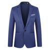 Thin Type Pockets Men Blazer Long Sleeve Single Button Lapel Suit Jacket Male Clothing