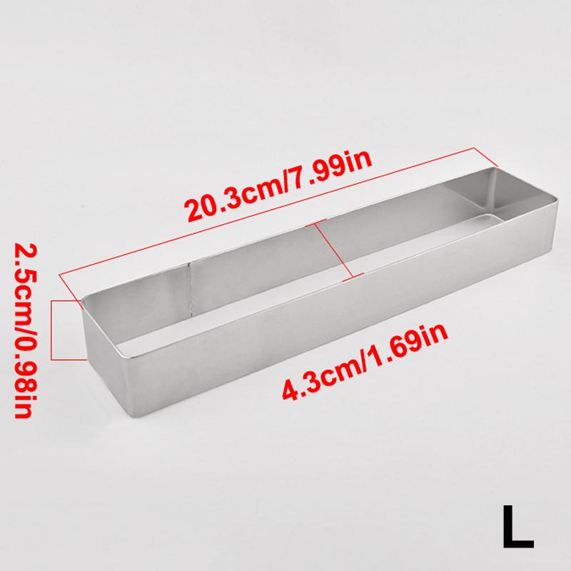 4 Sizes Stainless Steel Mousse Ring Rectangle Oval Cake Ring Cookie Cutters Mousse Baking Mold Tiramisu Puff Bake Tools