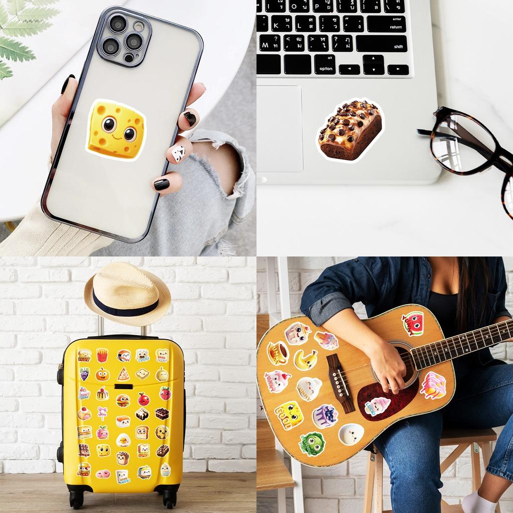 50pcs Creative Cute PVC Stickers For Water Cups, Luggage, Notebooks, Scooters, Motorcycles