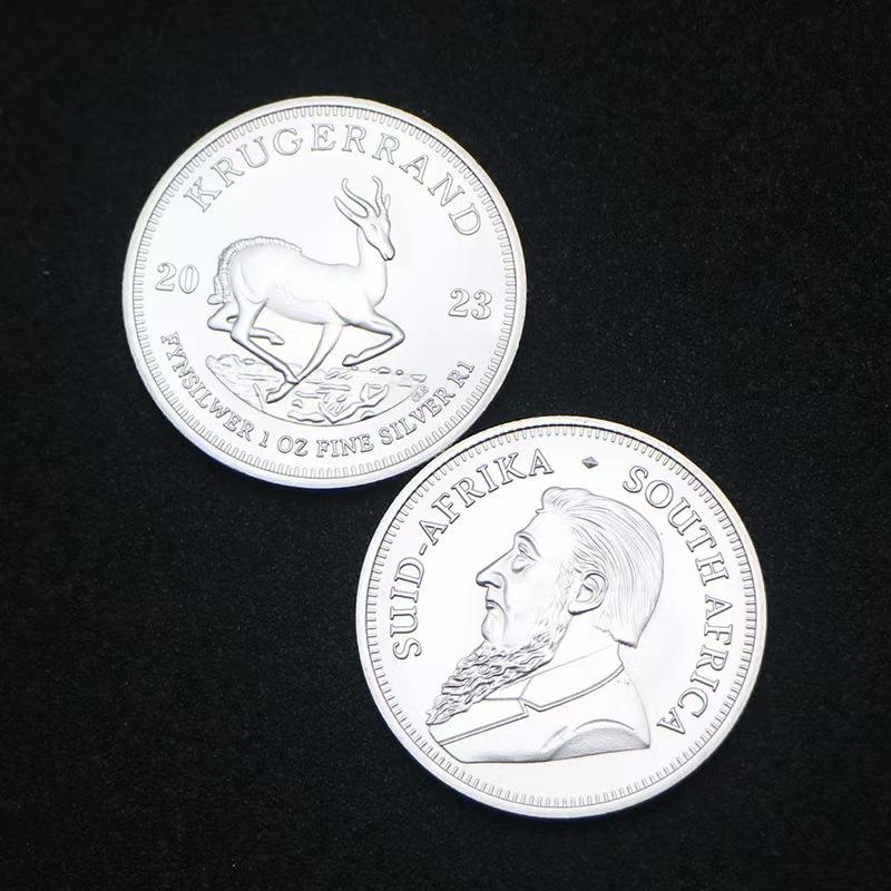 Krugerův coin, jihoafrická pamětní mince, slitina pokovená stříbrem, 2022-2026