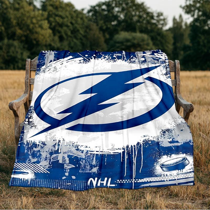 Tampa Bay Hockey Blanket Flannel Throw for Sofa, Indoor, Camping, Living Room, Office, Chair, And Bed Soft Birthday Gift